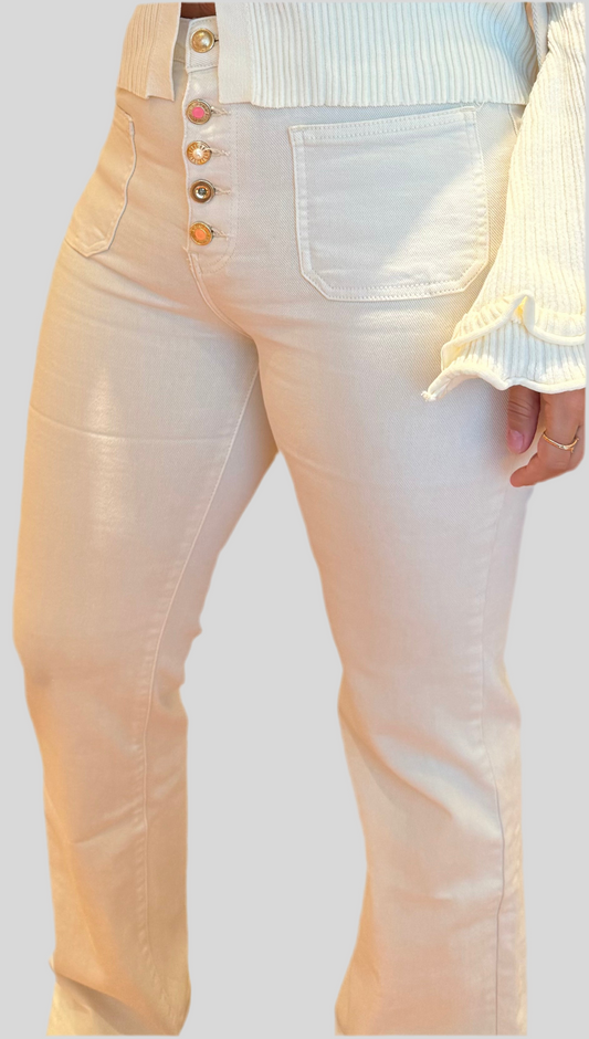 Crème Flare Pants