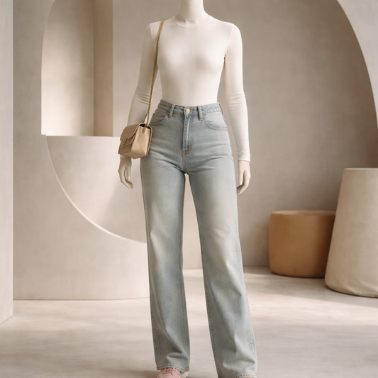 Straight Washed Jeans