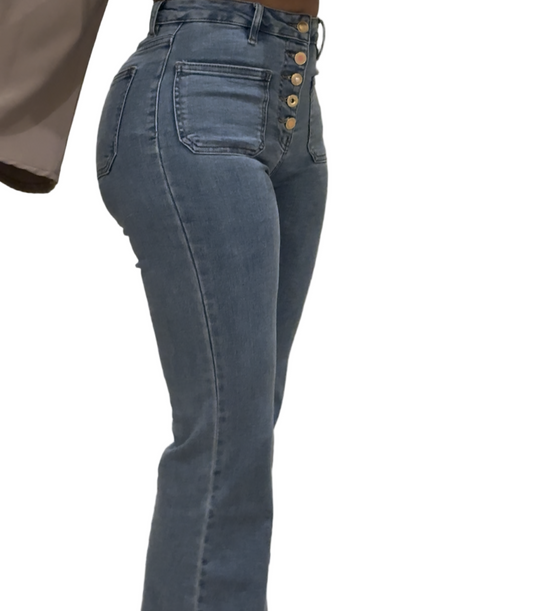 The Flare Pants in Light Blue